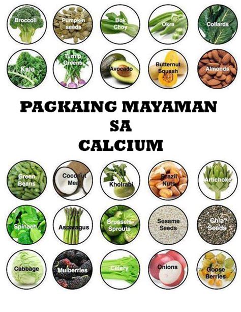 mga pagkain na pwedeng pagkunan ng calcium